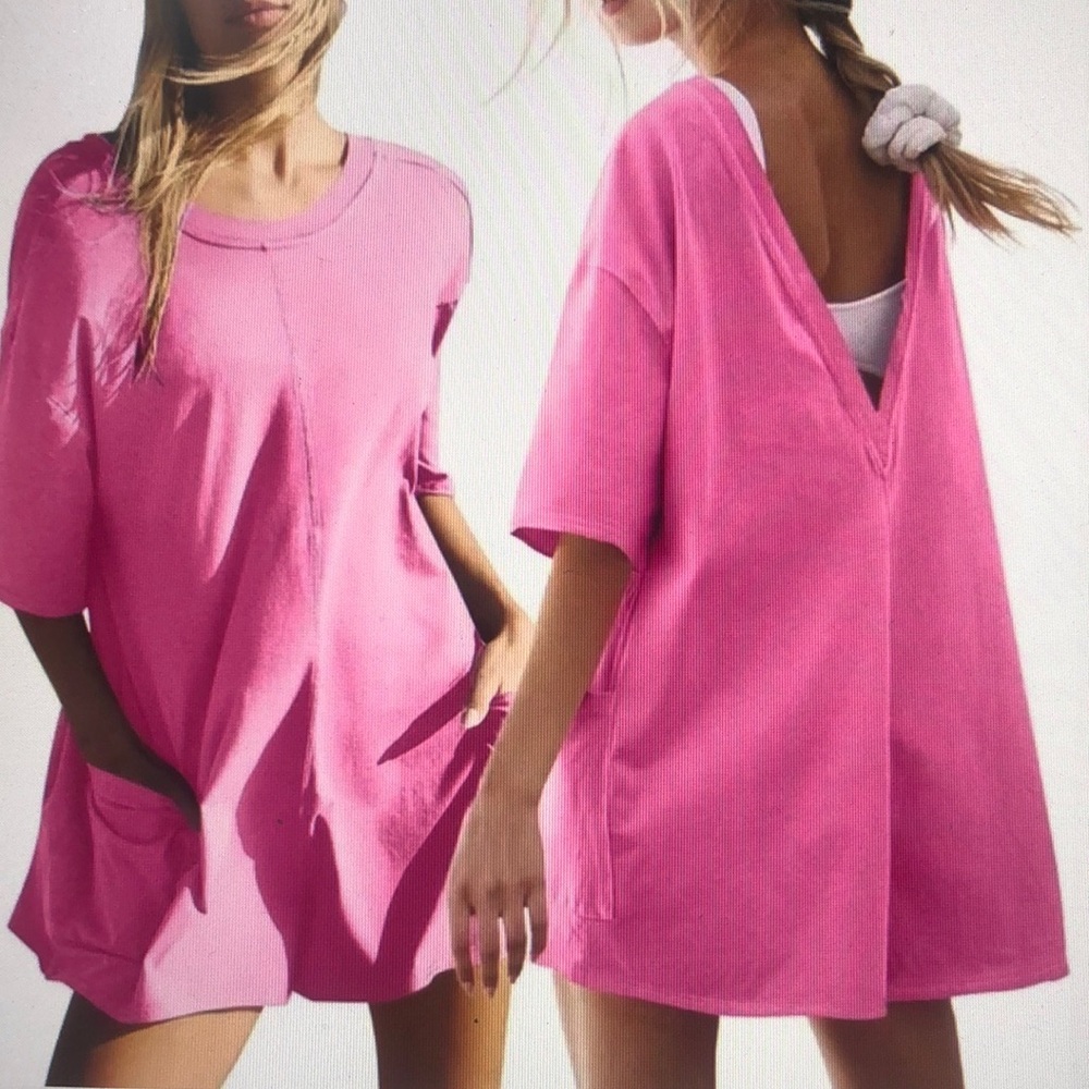Pink Oversized T-Shirt Dress